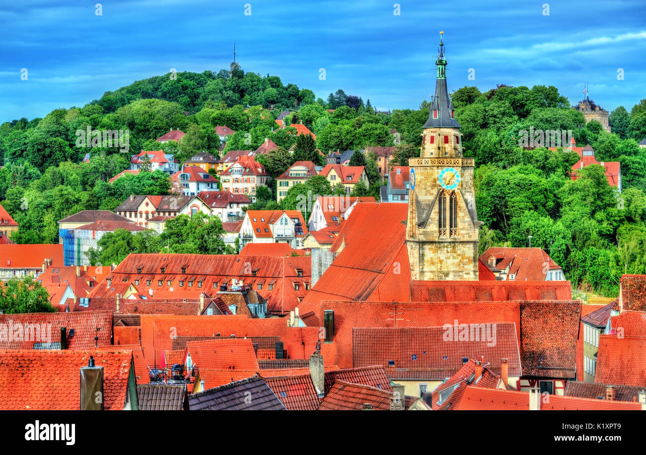 View of the historical center of Tubingen, Baden Wurttemberg, Germany Stock Photo