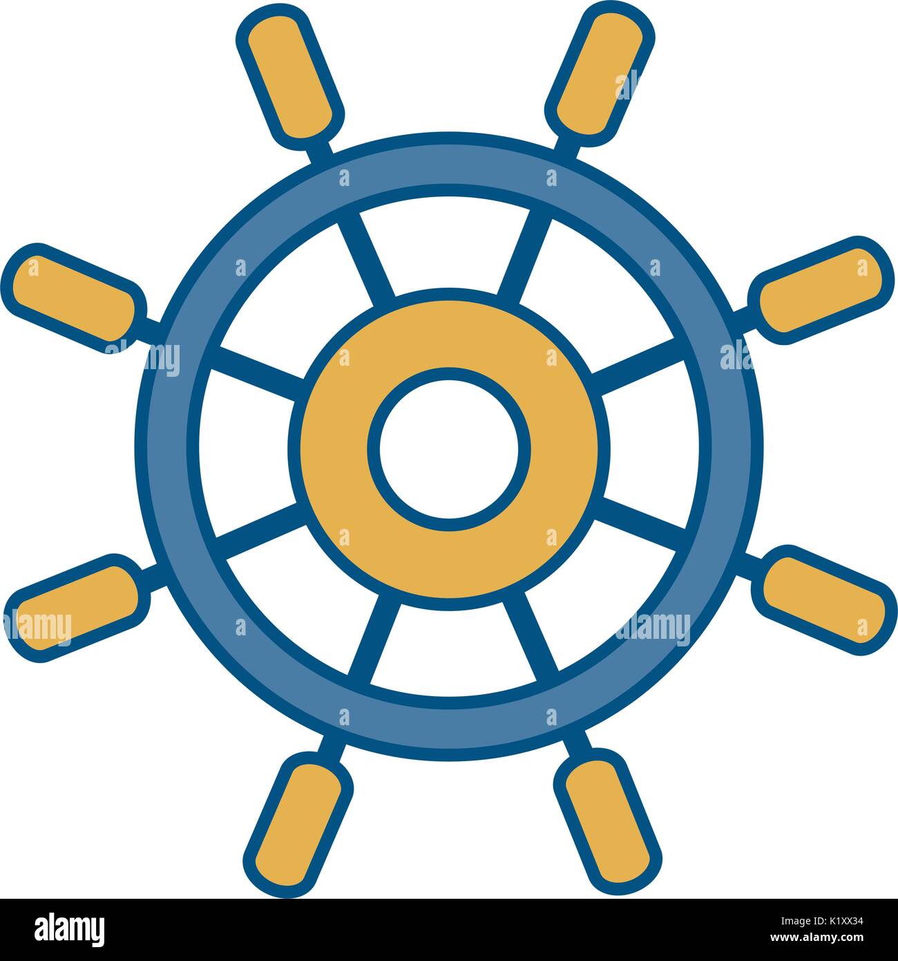 rudder icon over white background vector illustration Stock Vector ...