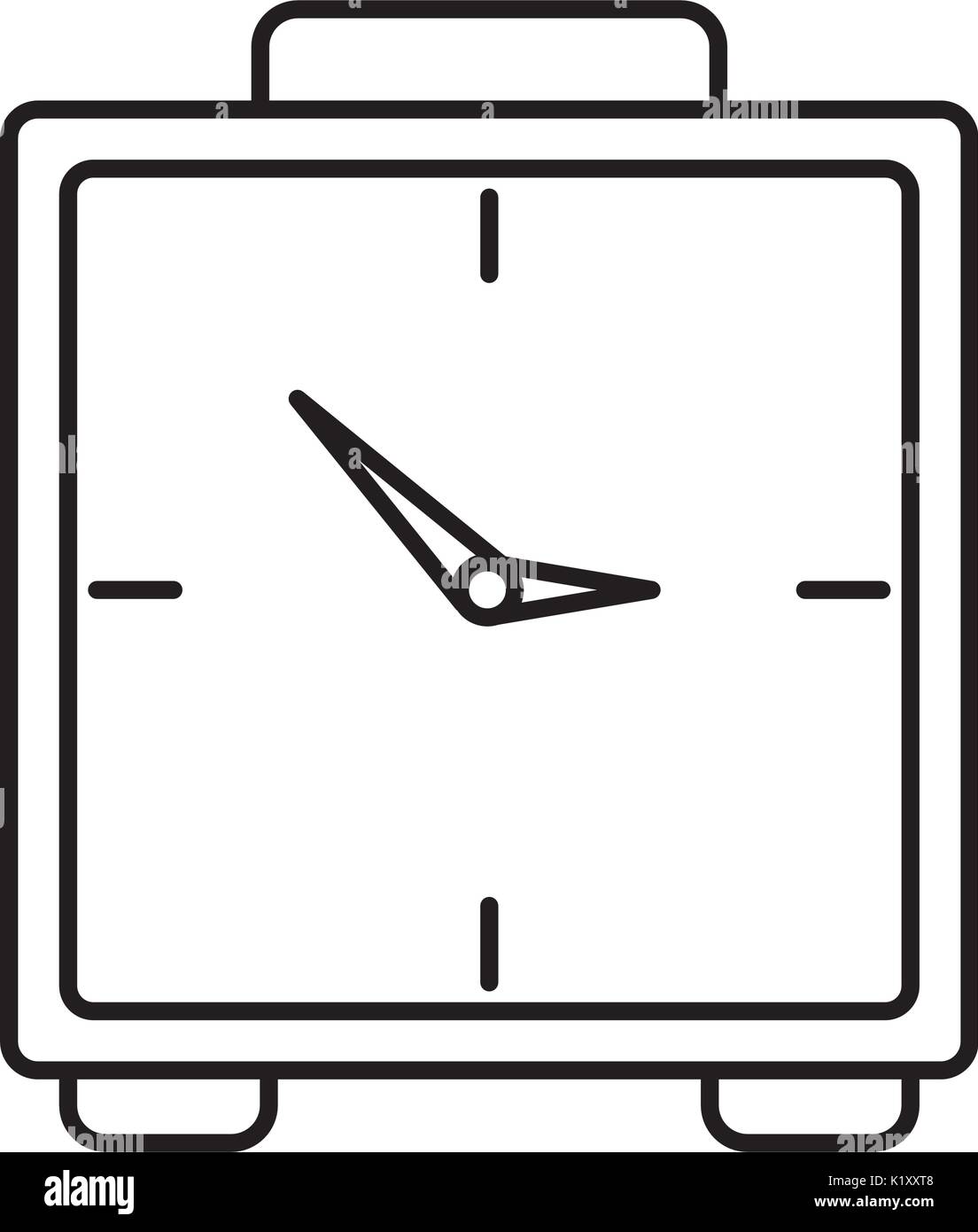 clock icon over white background vector illustration Stock Vector Image ...