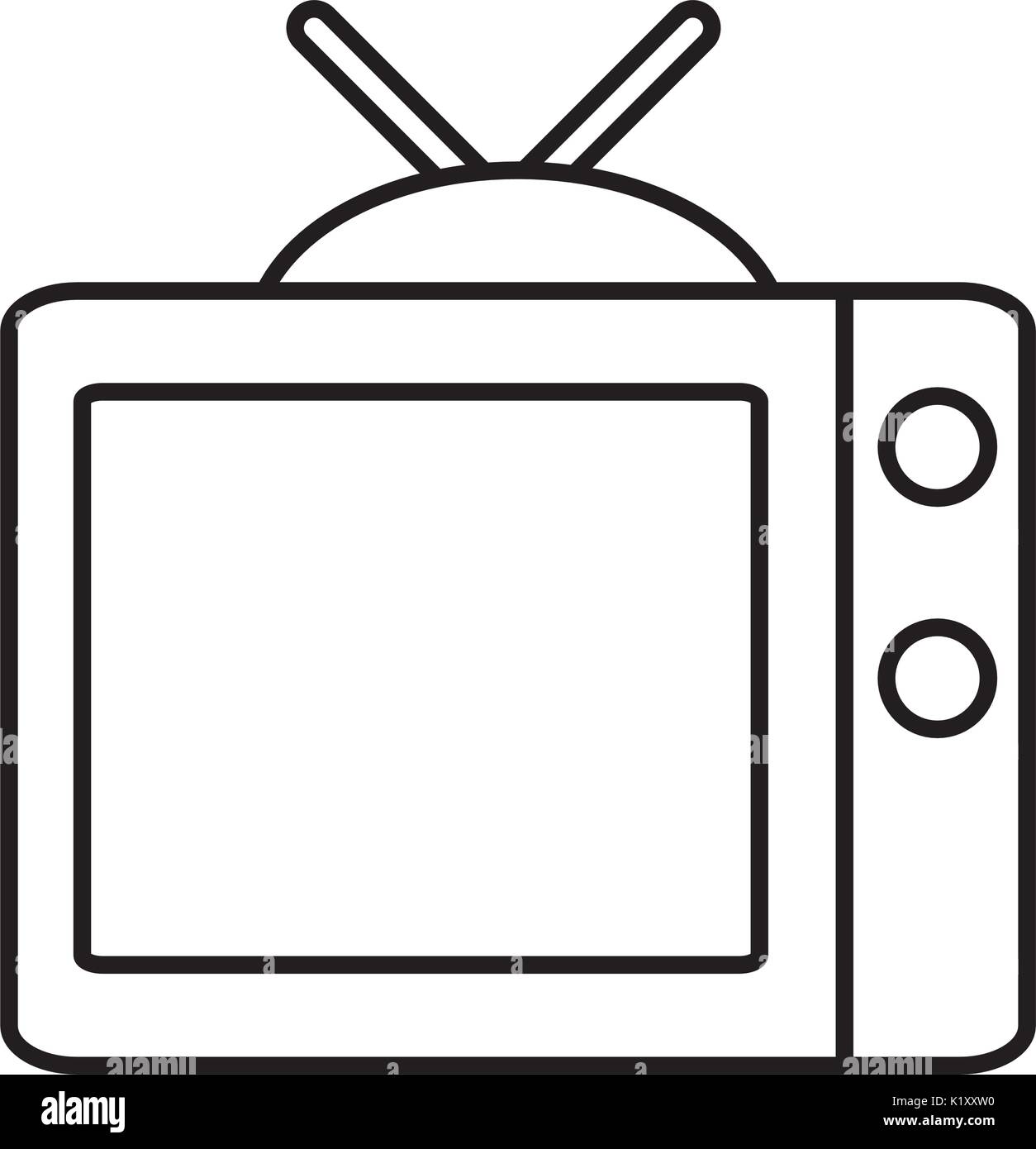 retro television icon over white background vector illustration Stock ...