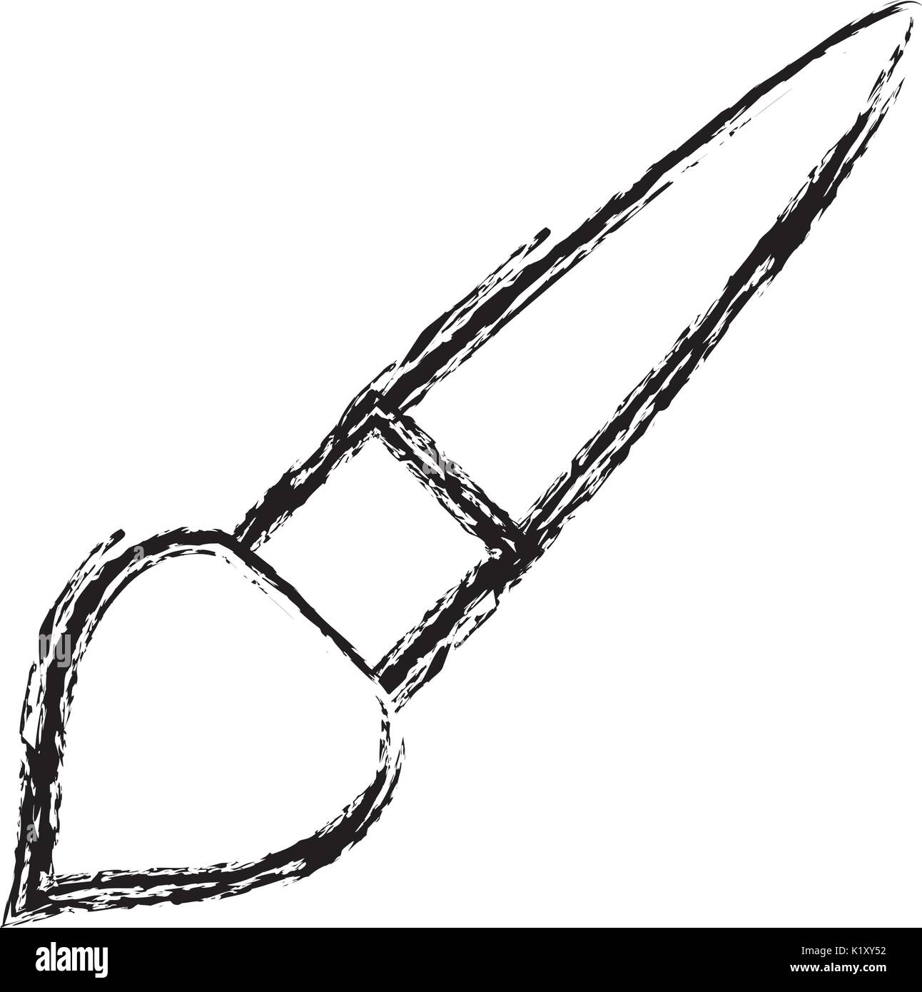 paint brush icon over white background vector illustration Stock Vector ...