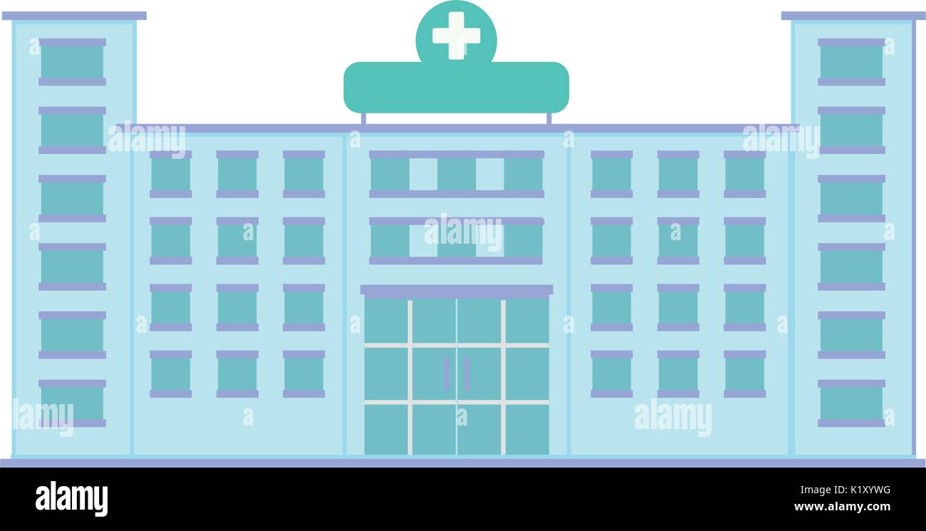 hospital building icon over white background vector illustration Stock ...