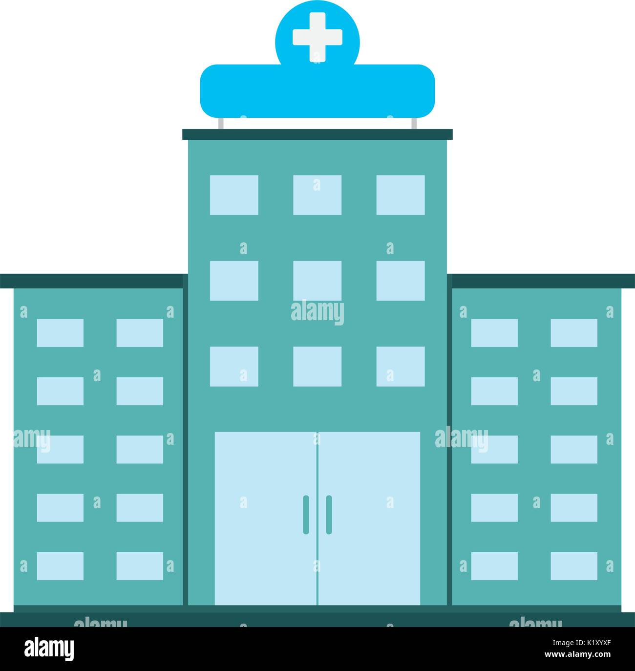 hospital building icon over white background vector illustration Stock ...