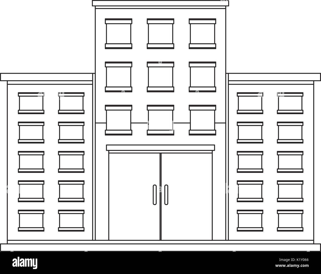 hospital building icon over white background vector illustration Stock ...
