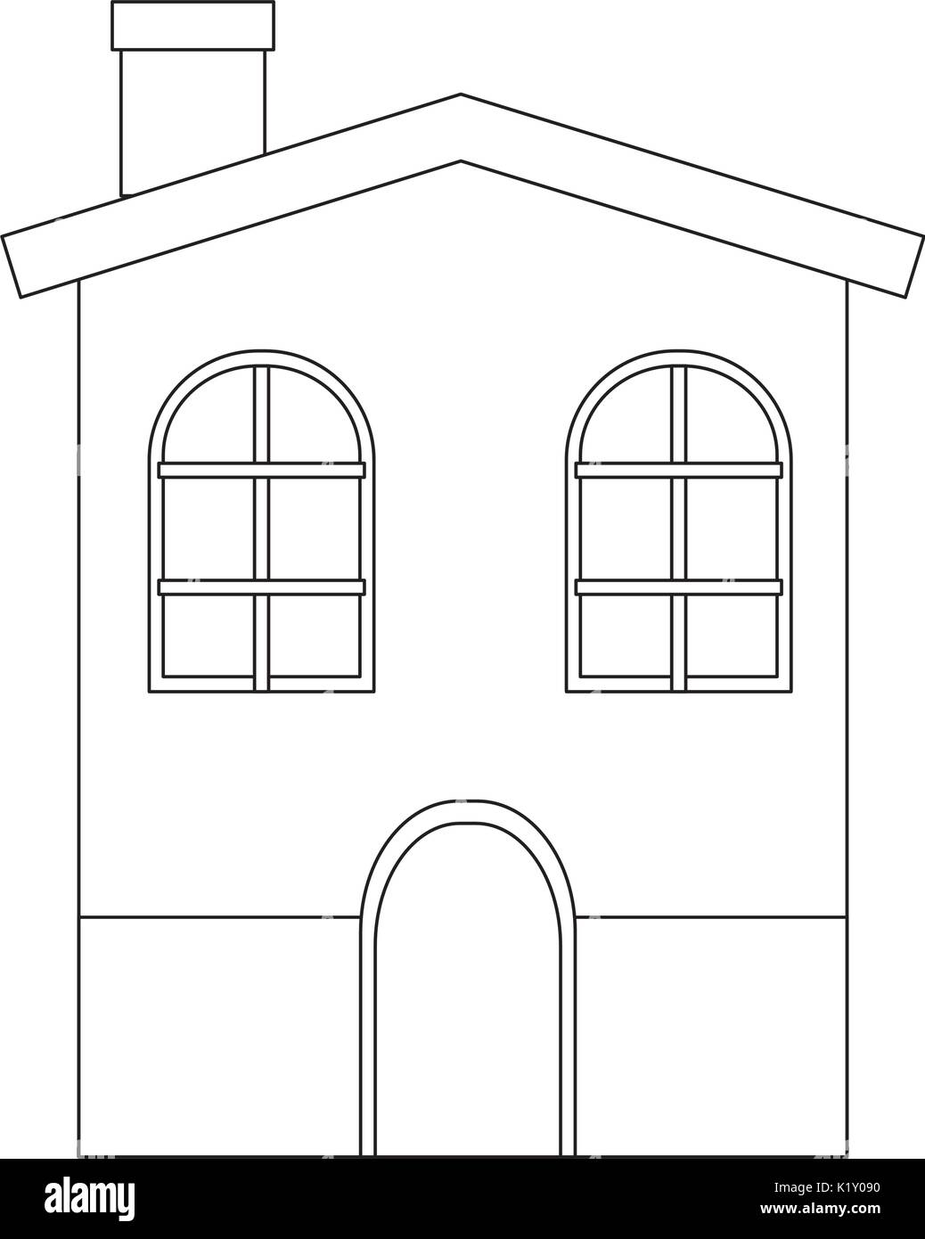 modern house icon over white background vector illustration Stock ...
