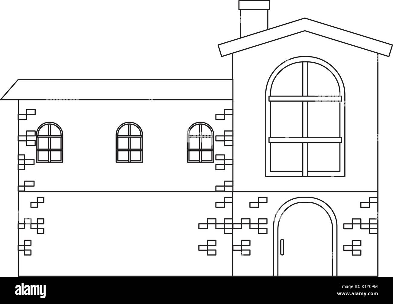modern house icon over white background vector illustration Stock ...
