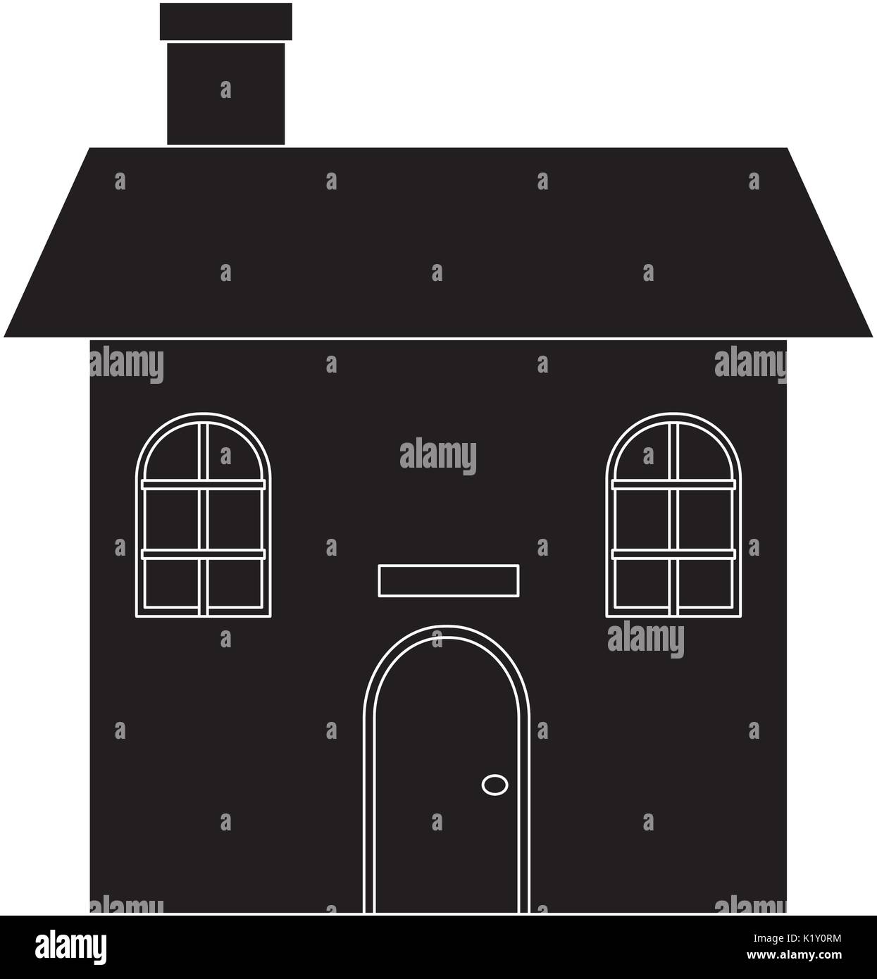 modern house icon over white background vector illustration Stock ...