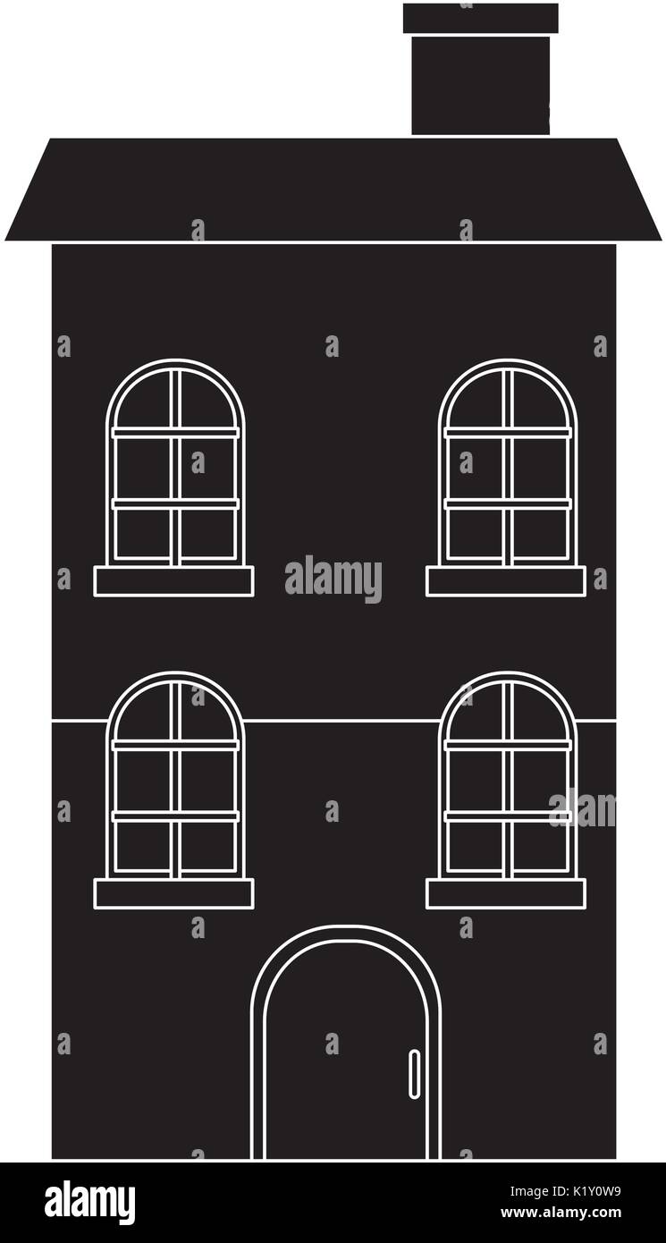modern house icon over white background vector illustration Stock ...