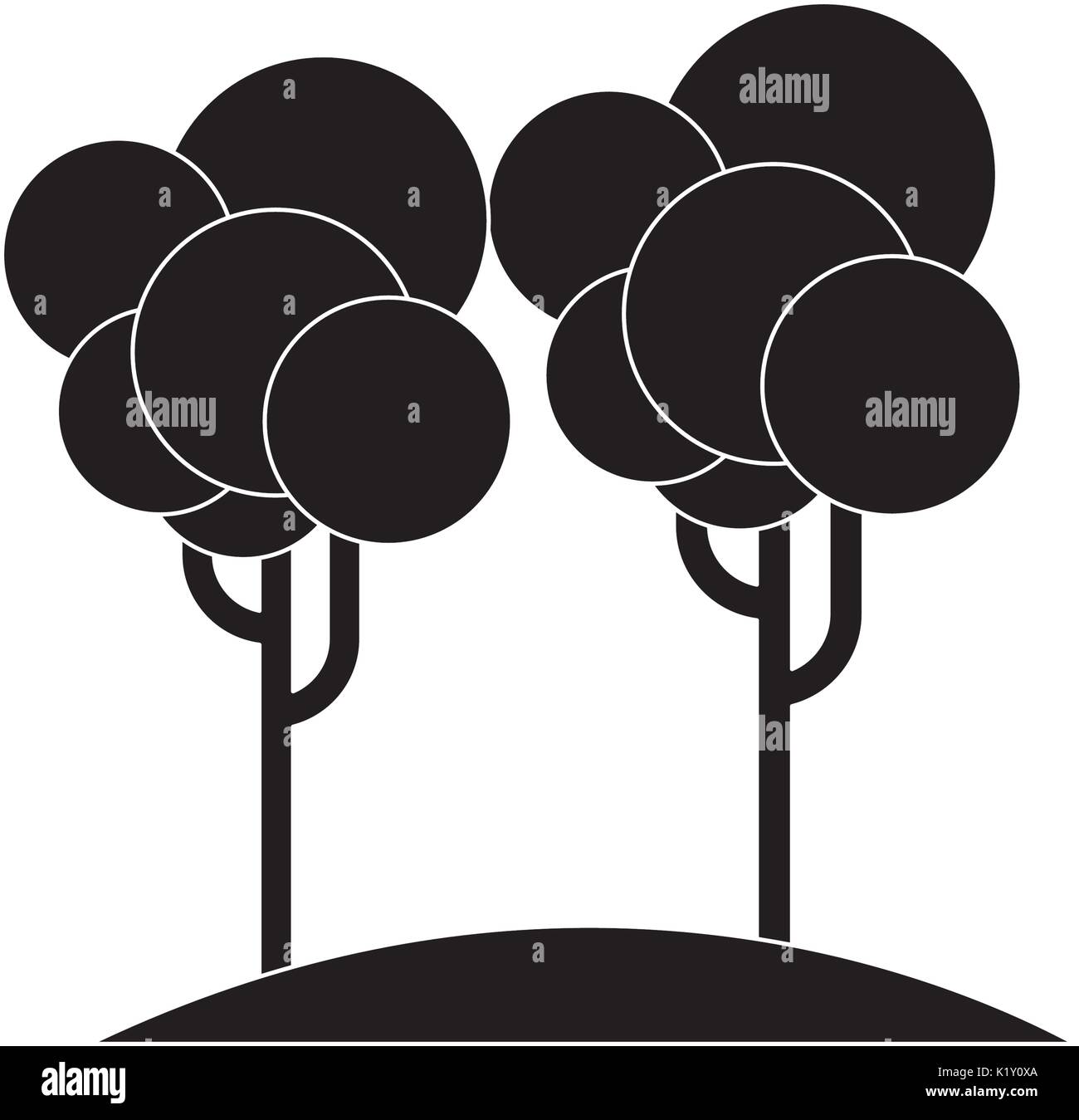 trees icon over white background vector illustration Stock Vector Image ...