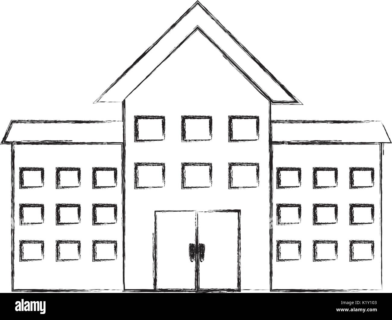 modern house icon over white background vector illustration Stock ...