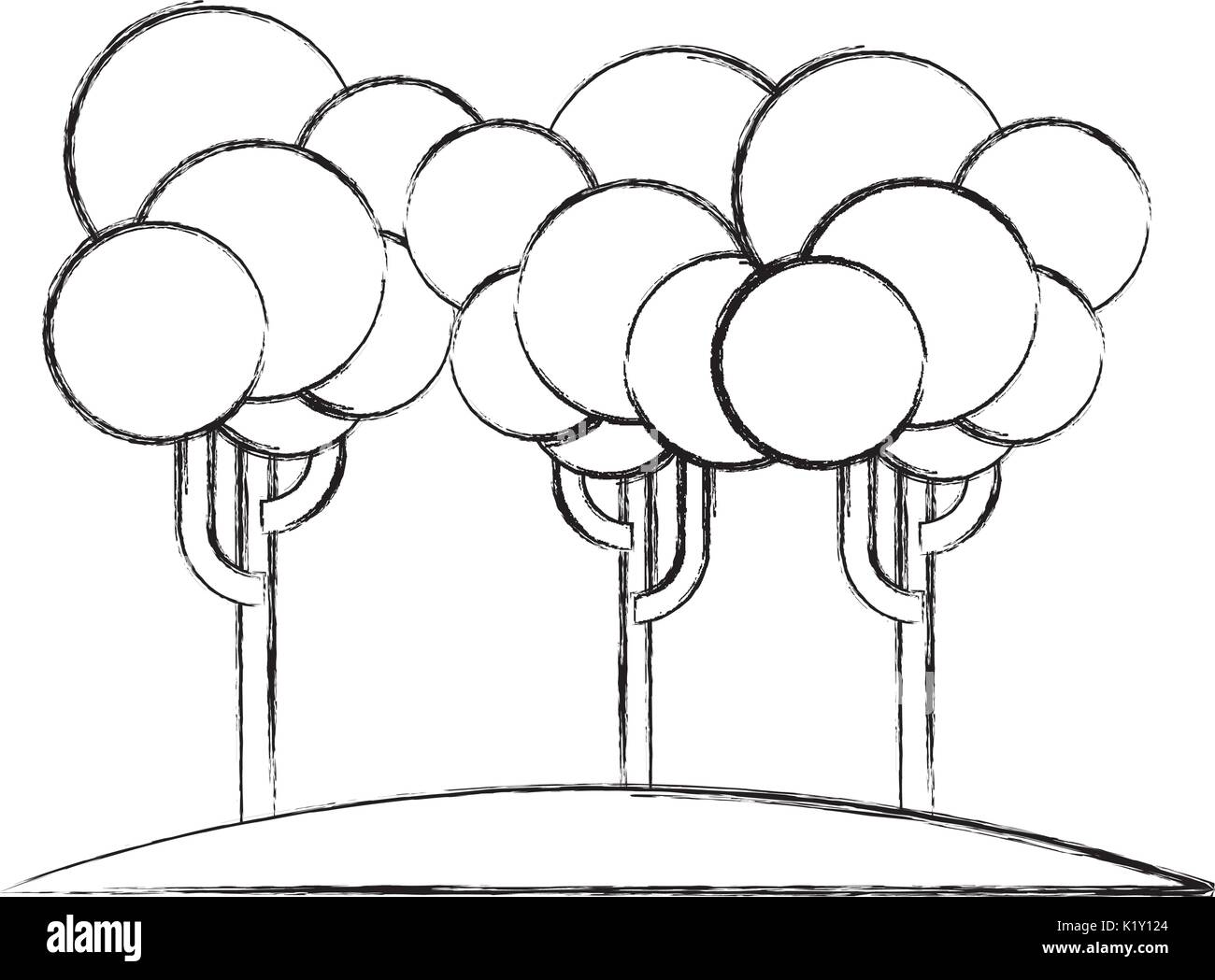 trees icon over white background vector illustration Stock Vector Image ...