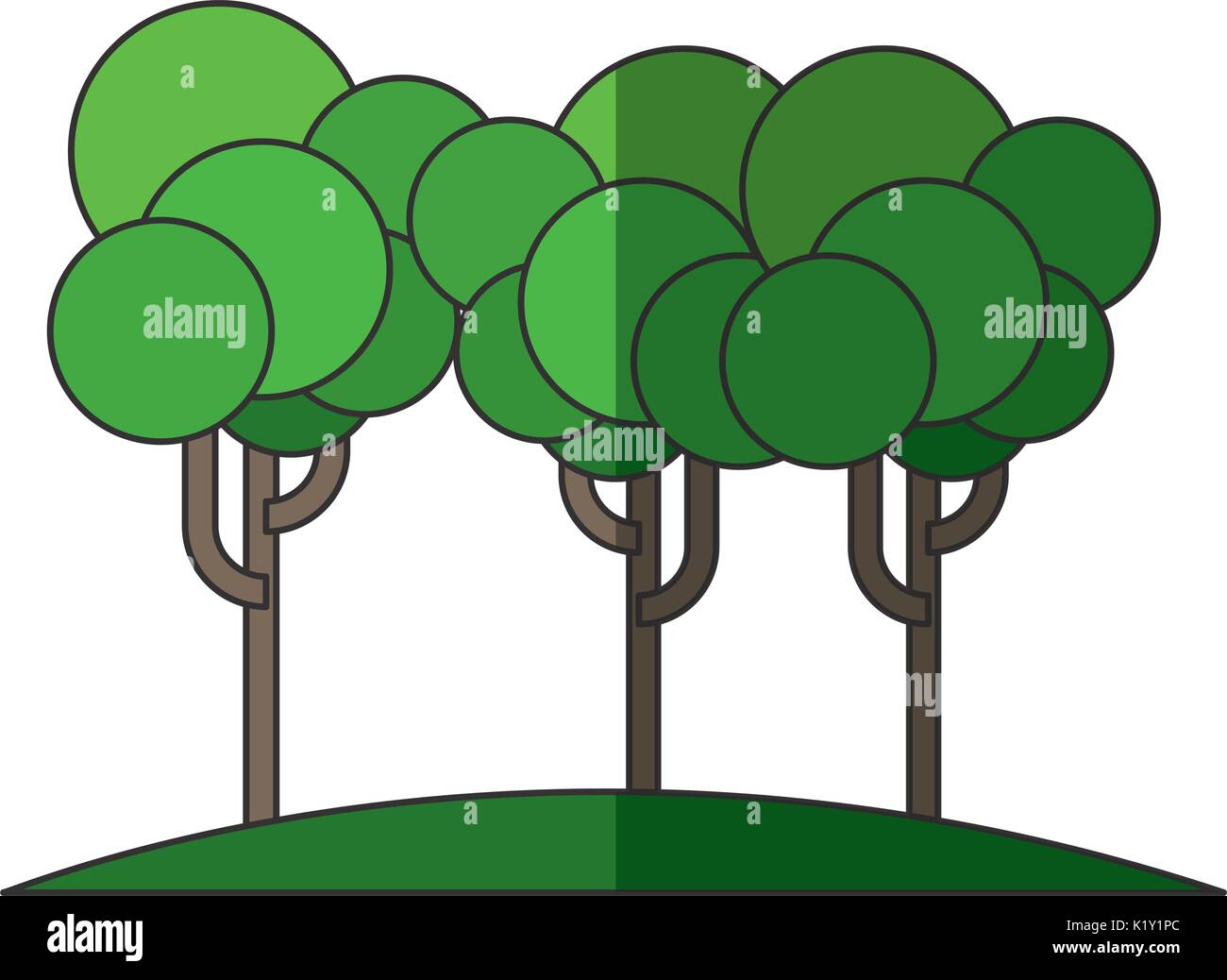 trees icon over white background vector illustration Stock Vector Image ...