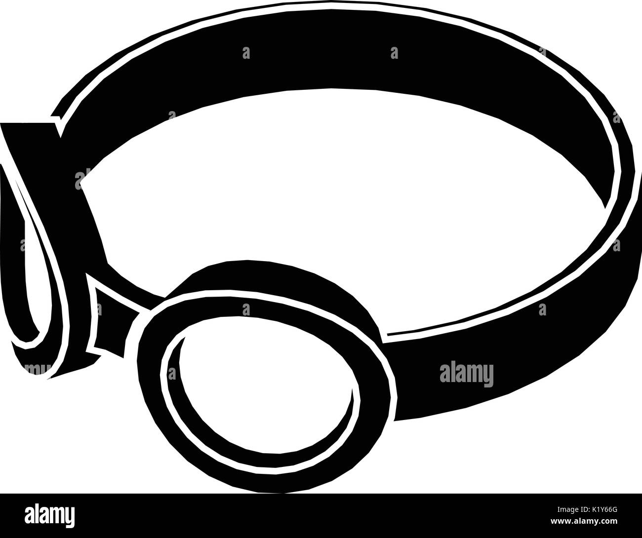 Glasses welding mask icon, simple black isometric style Stock Vector