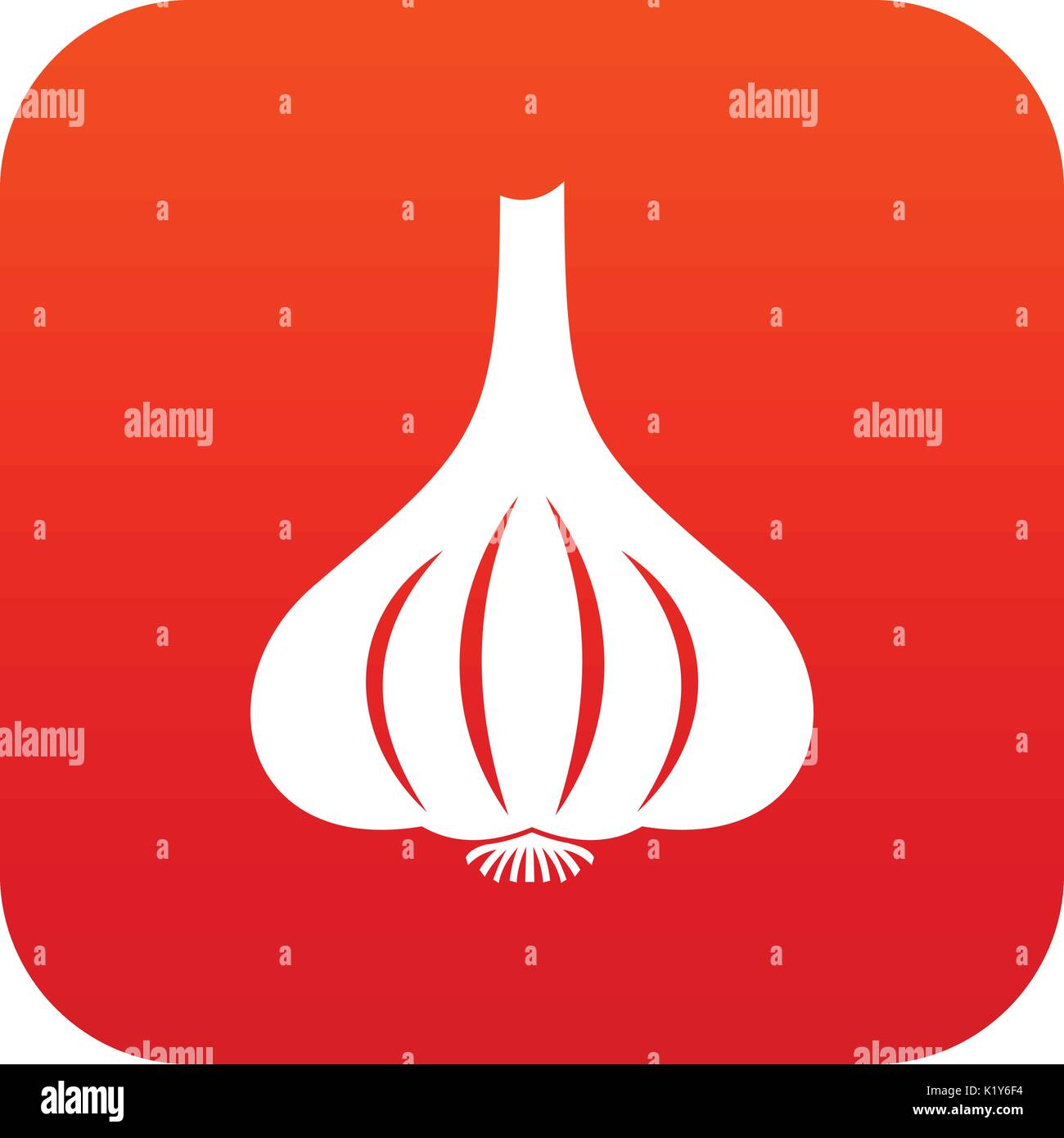 Garlic icon digital red Stock Vector Image & Art - Alamy
