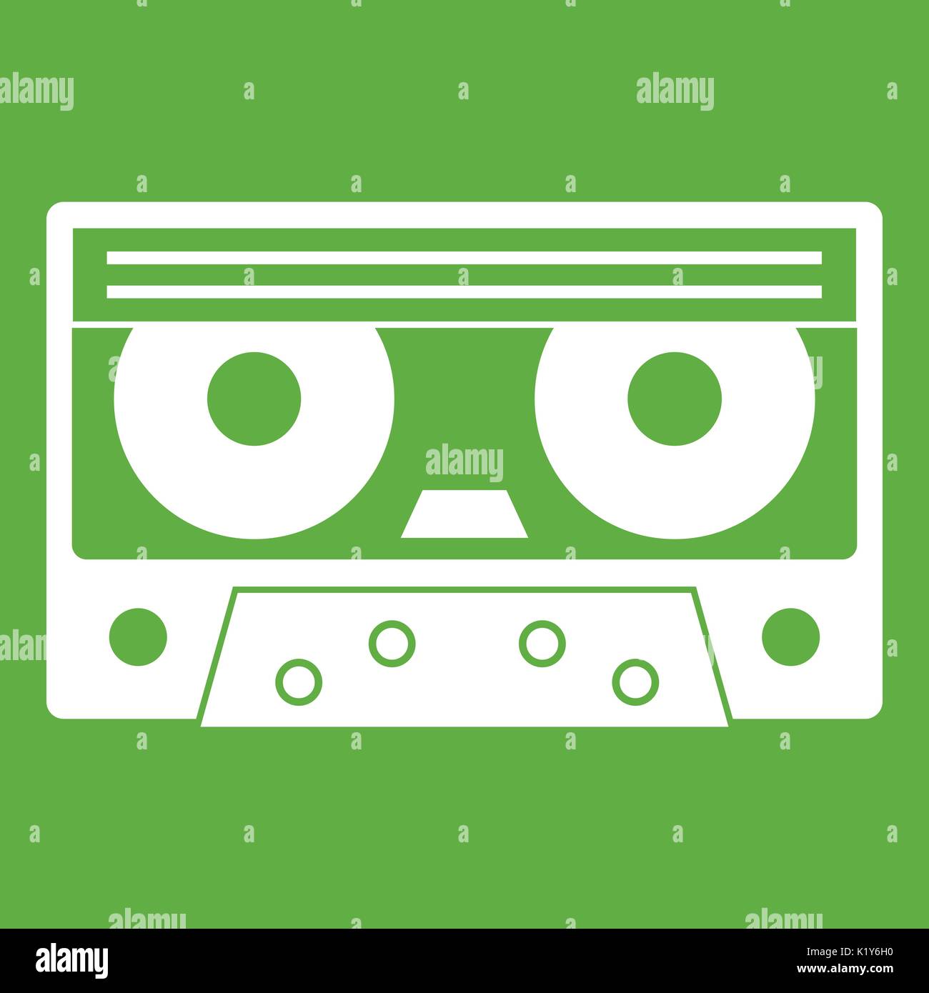 Audio cassette tape icon green Stock Vector Image & Art - Alamy