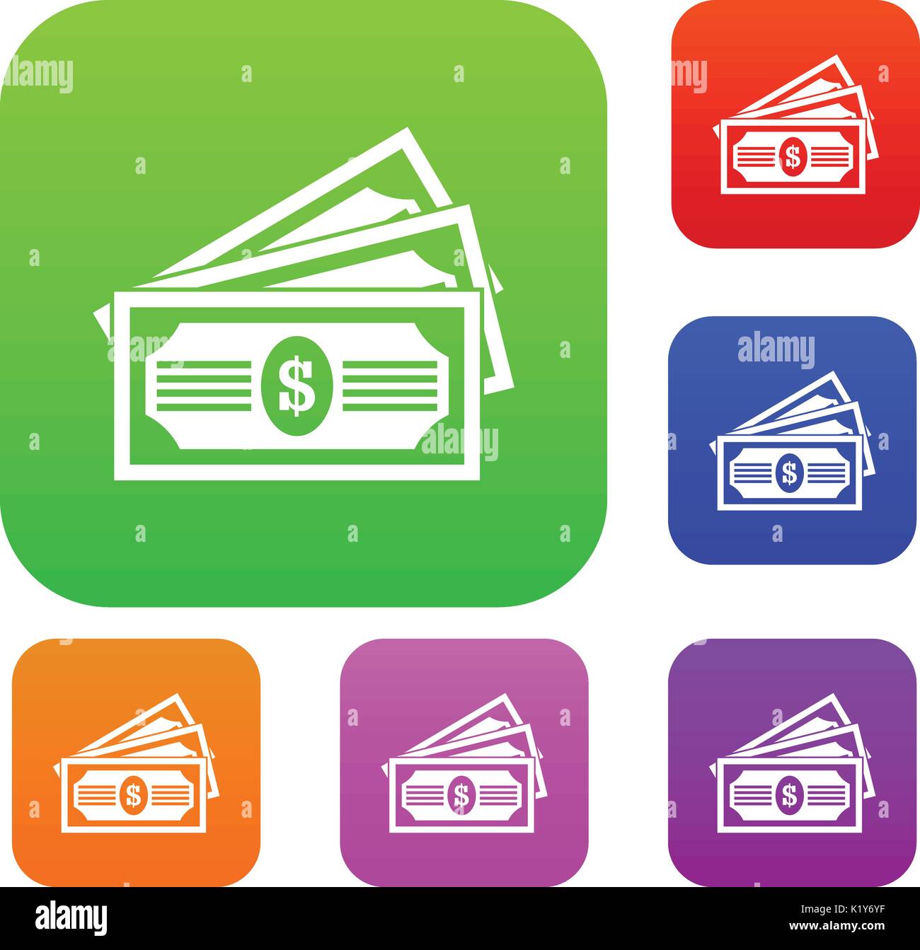 Three dollar bills set collection Stock Vector Image & Art - Alamy