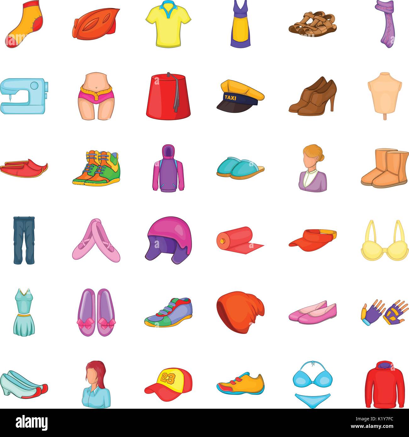 Tailoring icons set, cartoon style Stock Vector Image & Art - Alamy