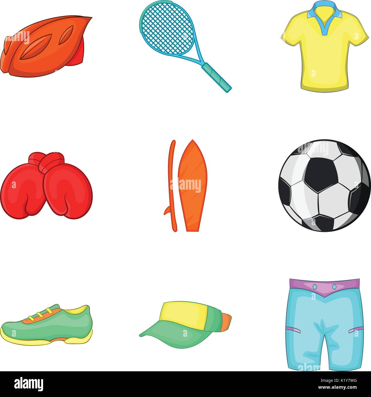 Tennis racket icons set, cartoon style Stock Vector Image & Art - Alamy