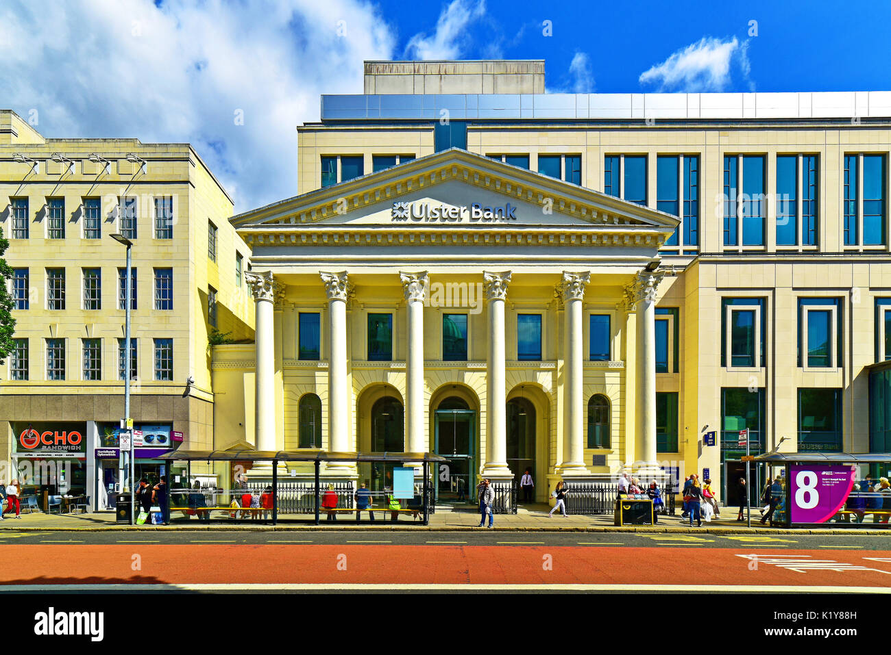 Belfast Northern Ireland city centre Ulster Bank Stock Photo