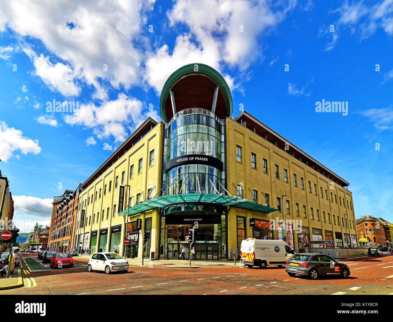 Belfast Northern Ireland city centre House of Fraser Stock Photo Alamy