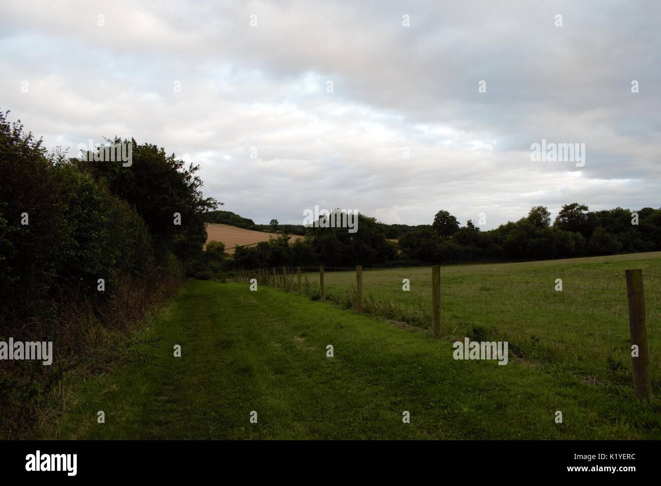 English countryside - sunset Stock Photo