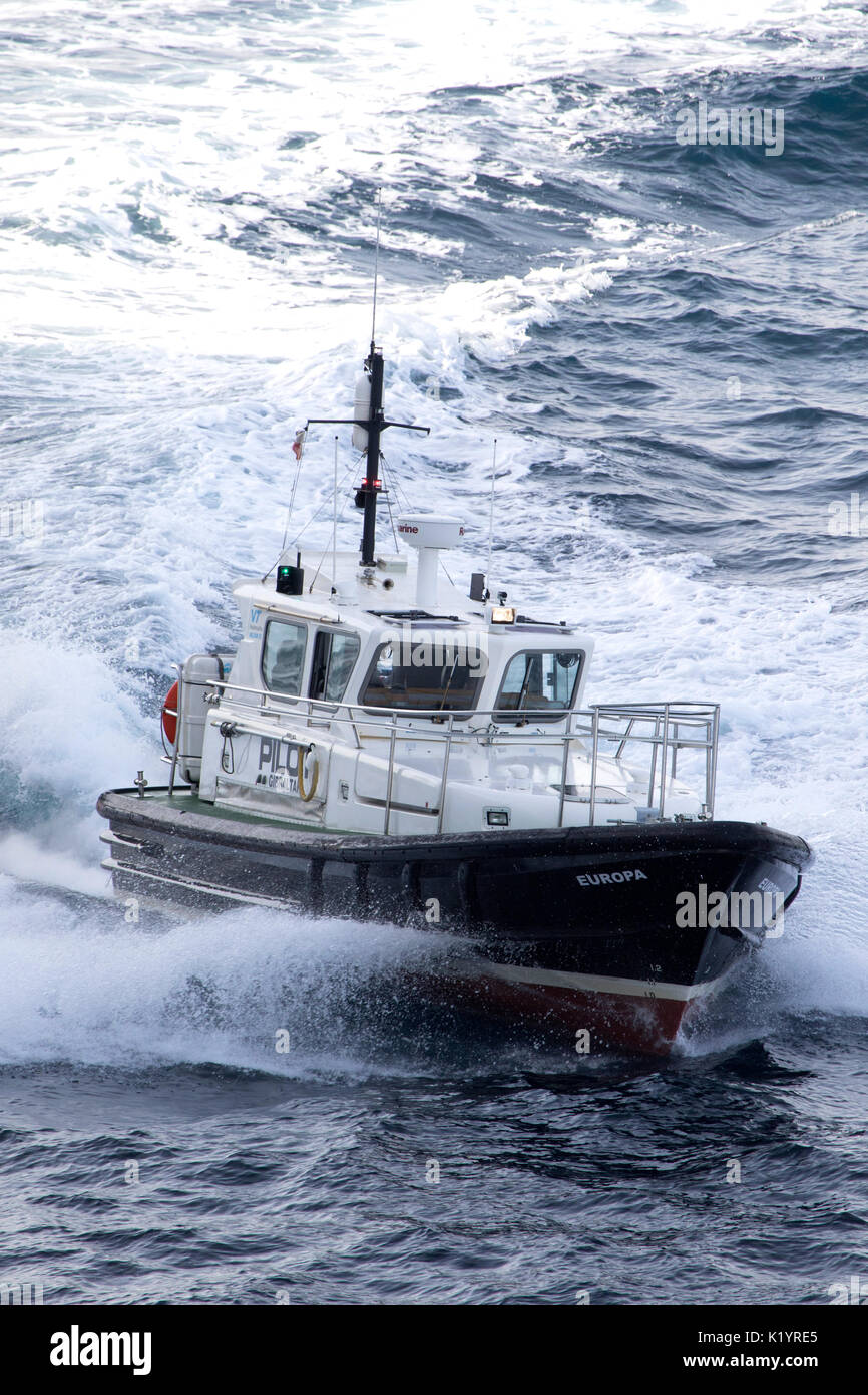 Gibraltar Pilot boat Halmatic 35s called Europa in the port of ...