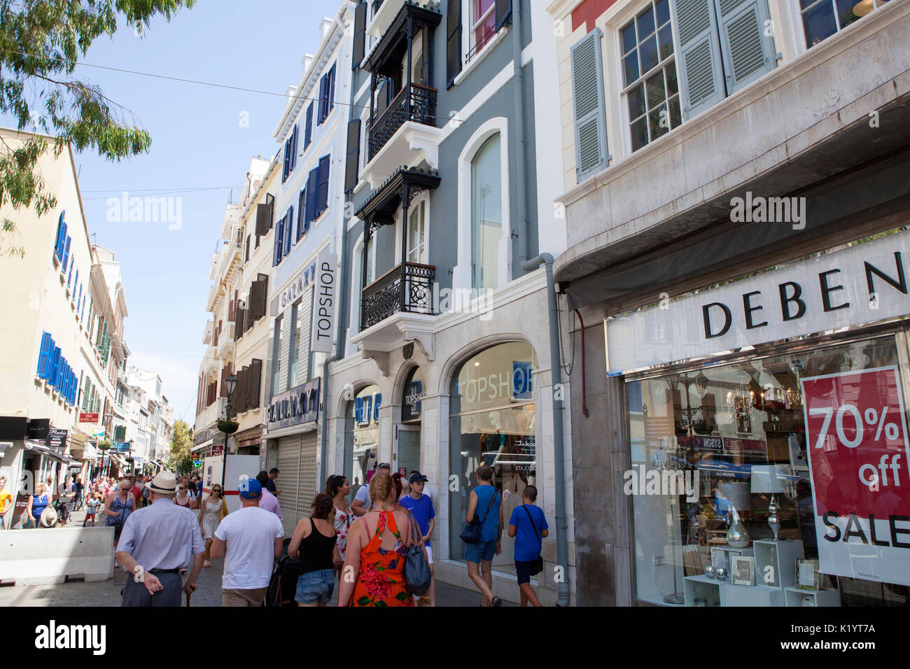 Main street gibraltar shops hires stock photography and images Alamy