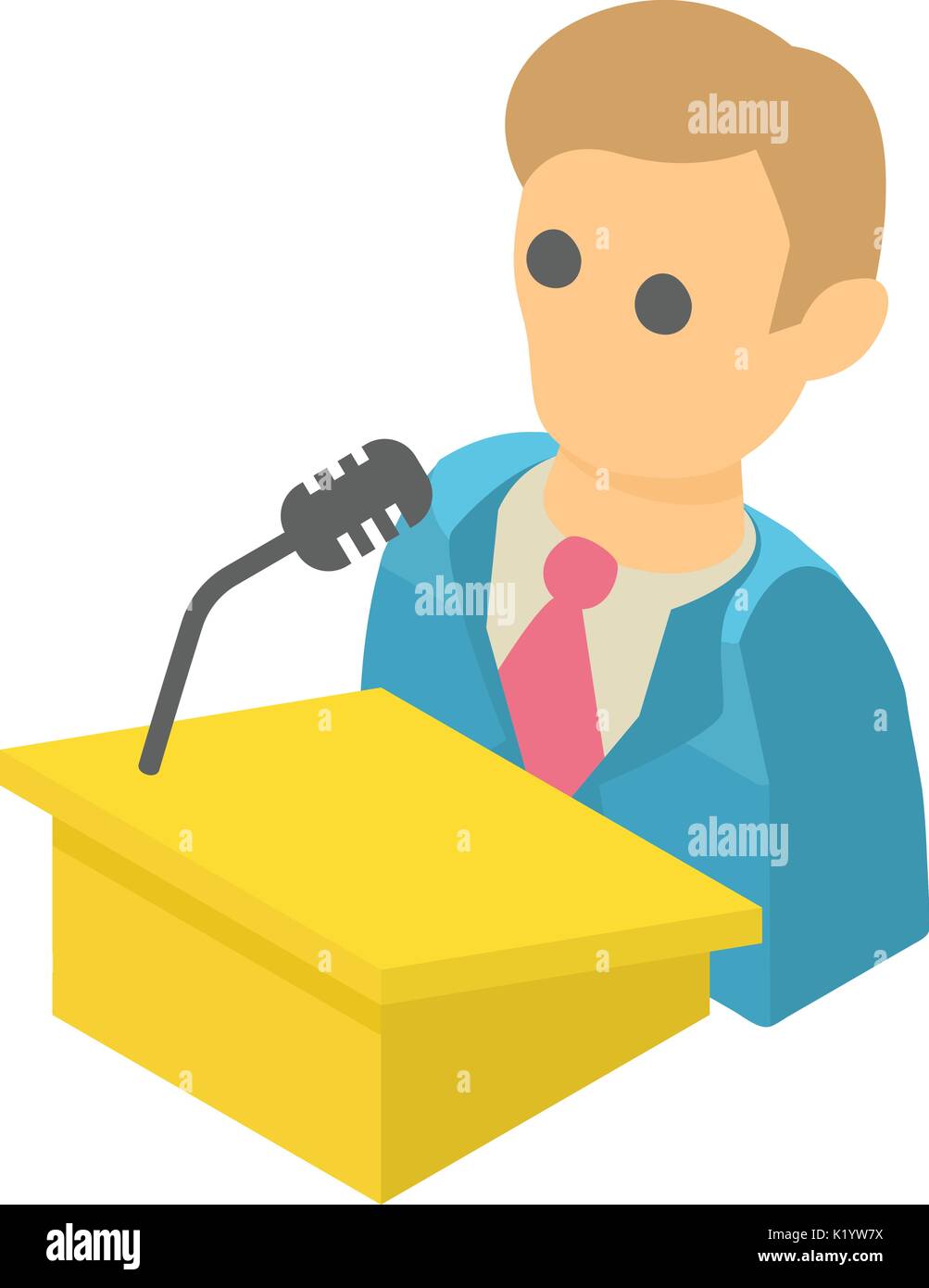 Man speaker icon, isometric 3d style Stock Vector Image & Art - Alamy