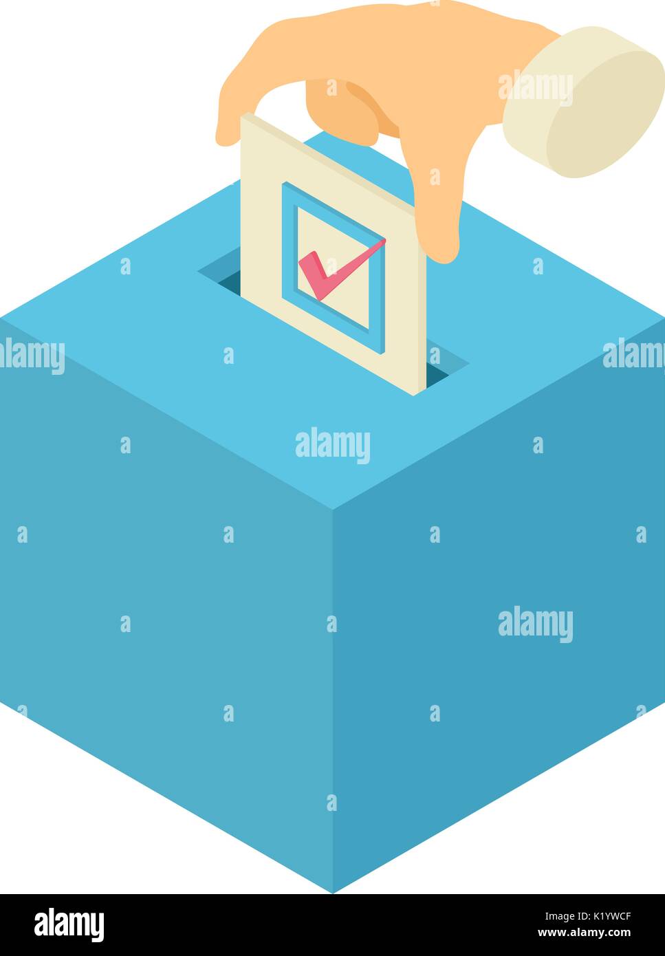 Ballot box icon, isometric 3d style Stock Vector