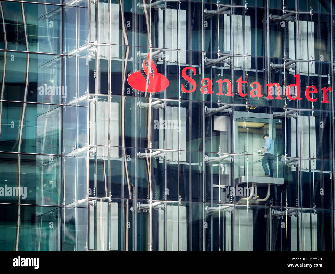 Santander Bank Triton Square offices in central London UK Stock Photo