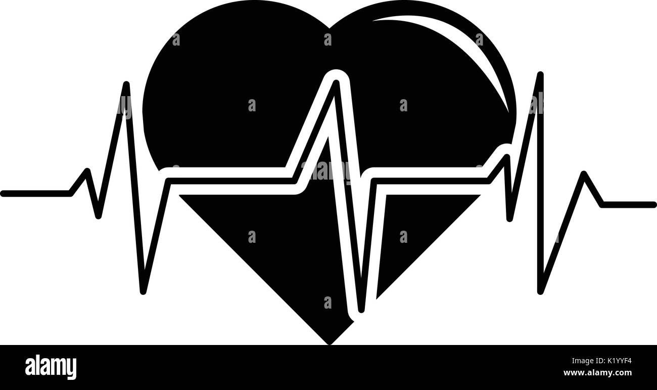 Heart pulse icon, simple black style Stock Vector Image & Art - Alamy