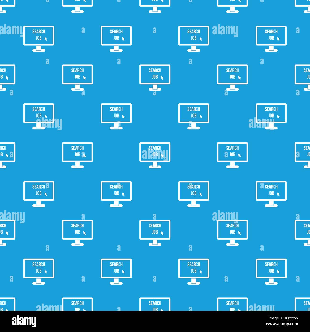 Search Job pattern seamless blue Stock Vector