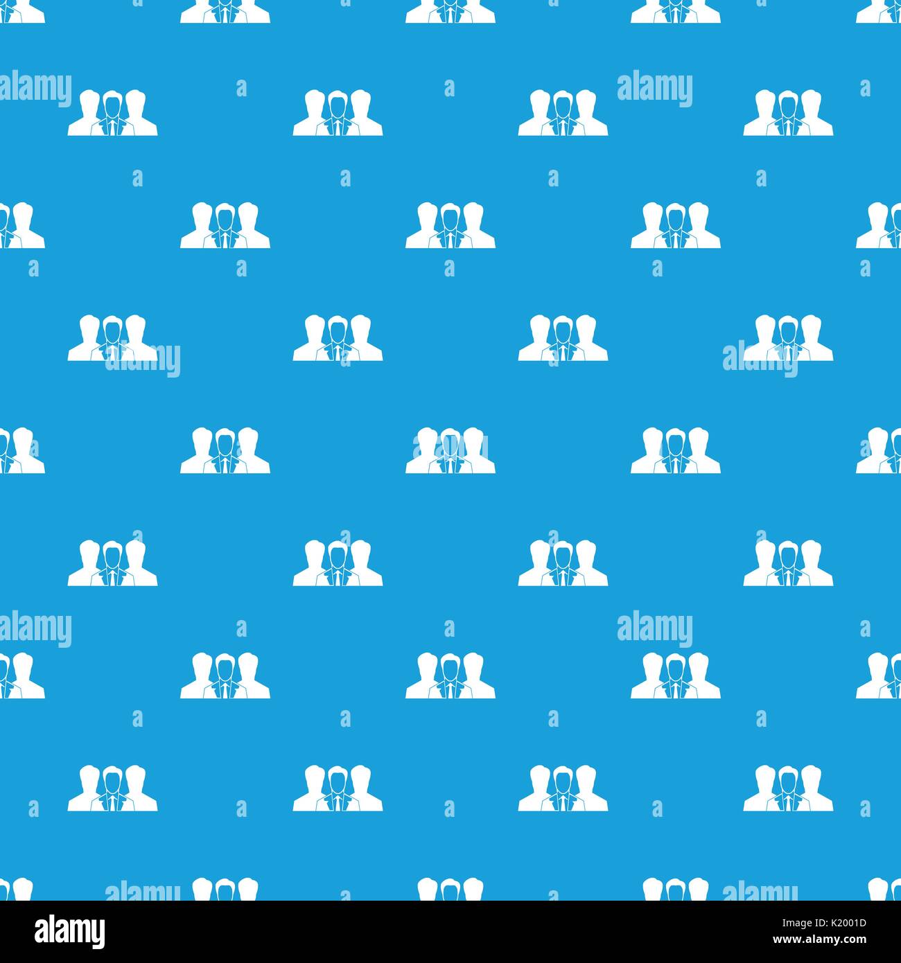Recruitment pattern seamless blue Stock Vector
