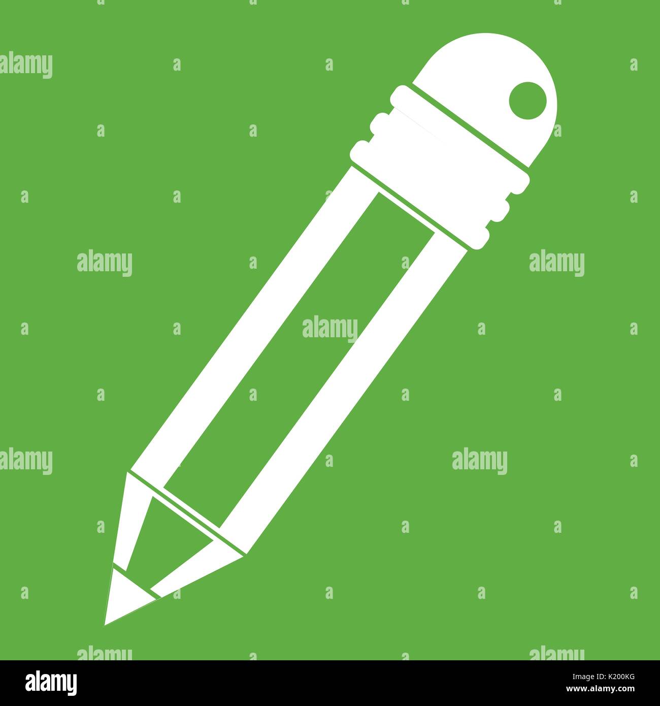 Pencil with eraser icon green Stock Vector Image & Art - Alamy