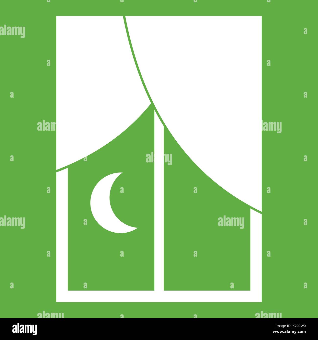 Nightly window icon green Stock Vector Image & Art - Alamy