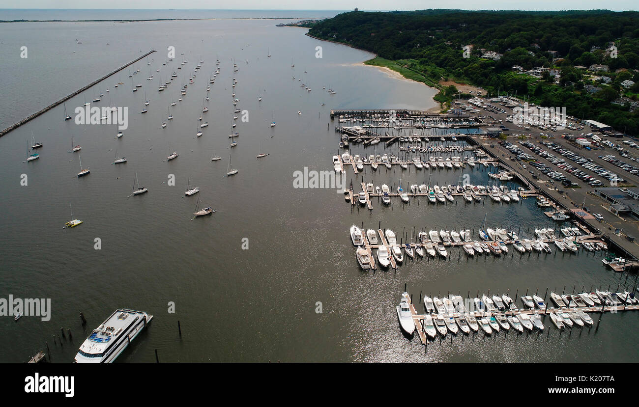 Aerial atlantic highlands sandy hook new jersey hires stock