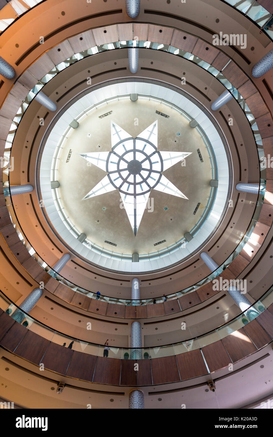 Ceiling, Dubai Mall, Dubai, United Arab Emirates Stock Photo