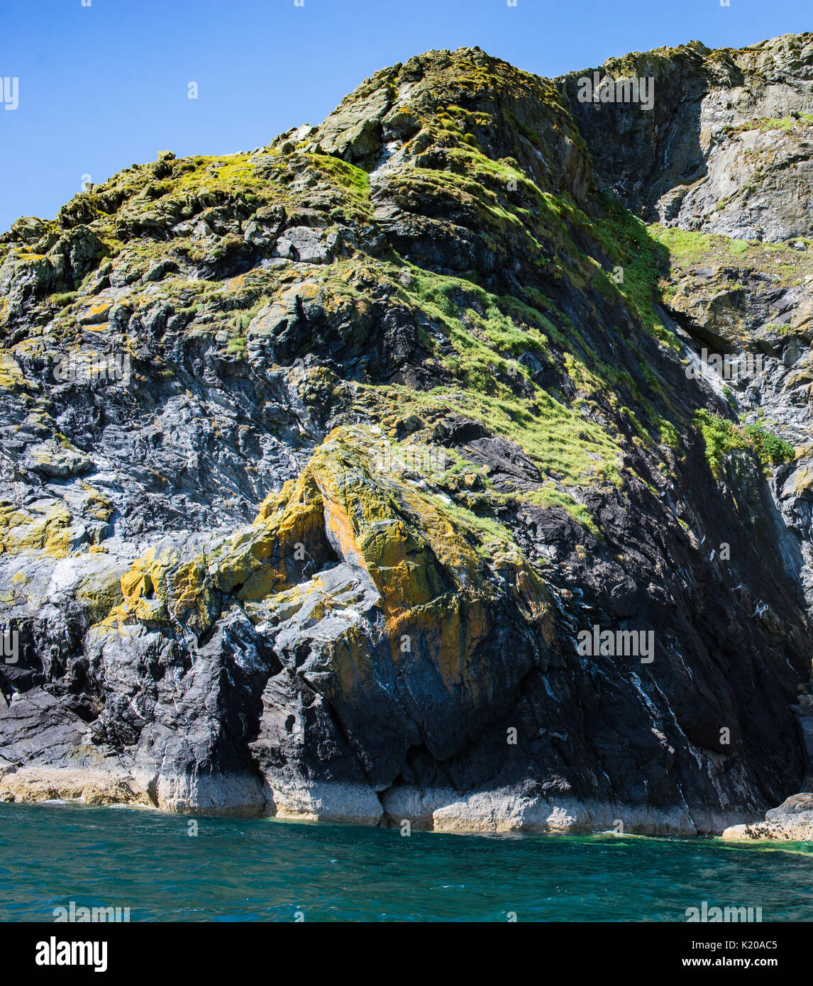 Cliffs between Port Erin and Sound Stock Photo