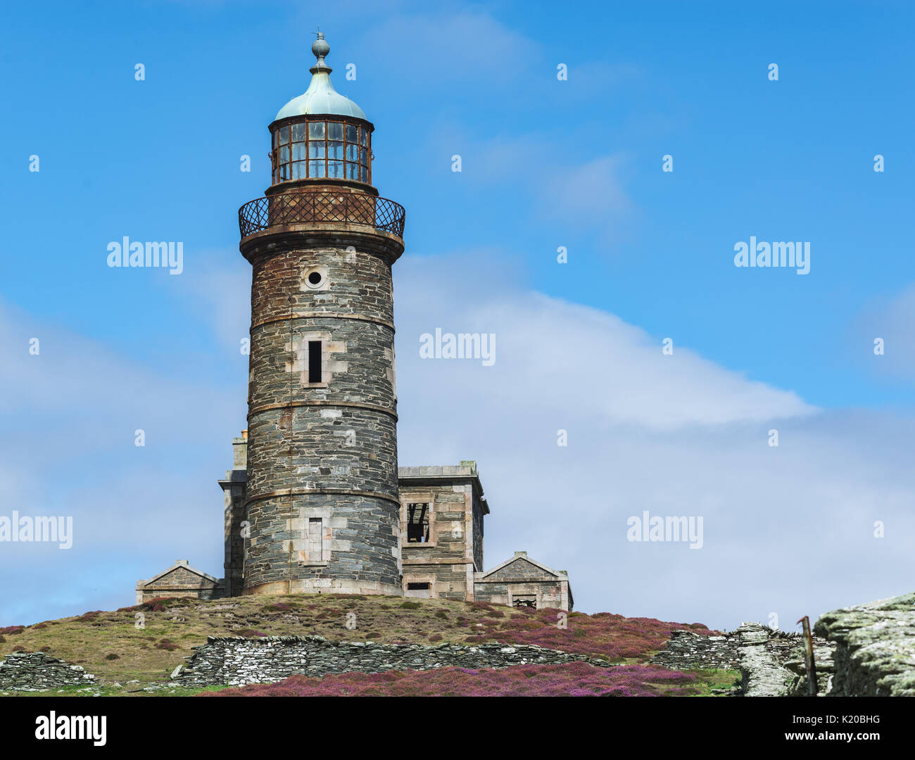 Upper Lighthouse tower on Calf of Man Stock Photo - Alamy