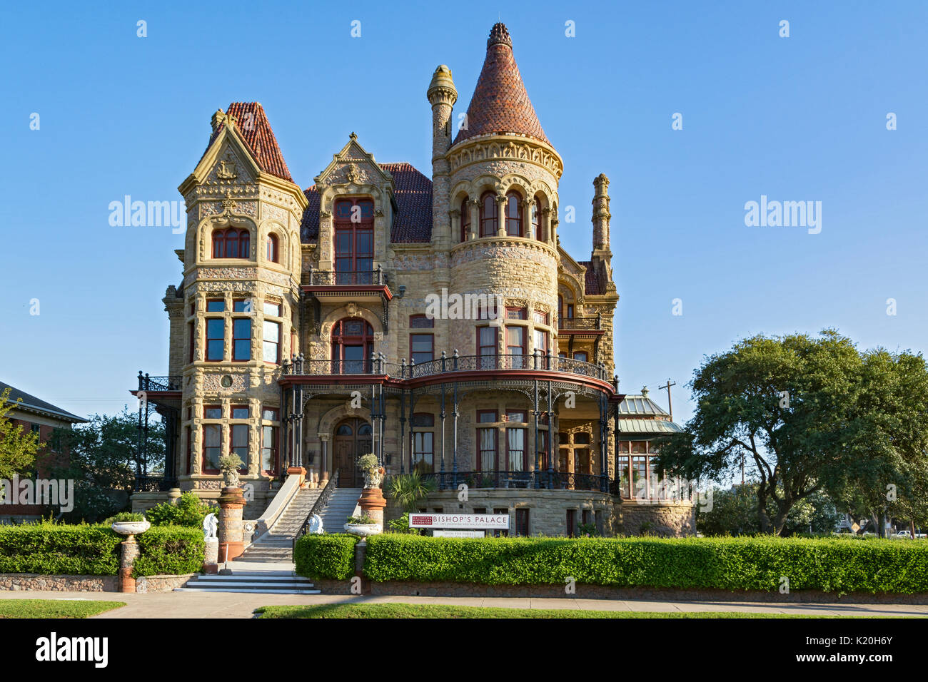 Texas, Galveston, East End Historic District, Bishop's Palace, 1892 Josephine and Walter Gresham Home, 1402 Broadway Stock Photo