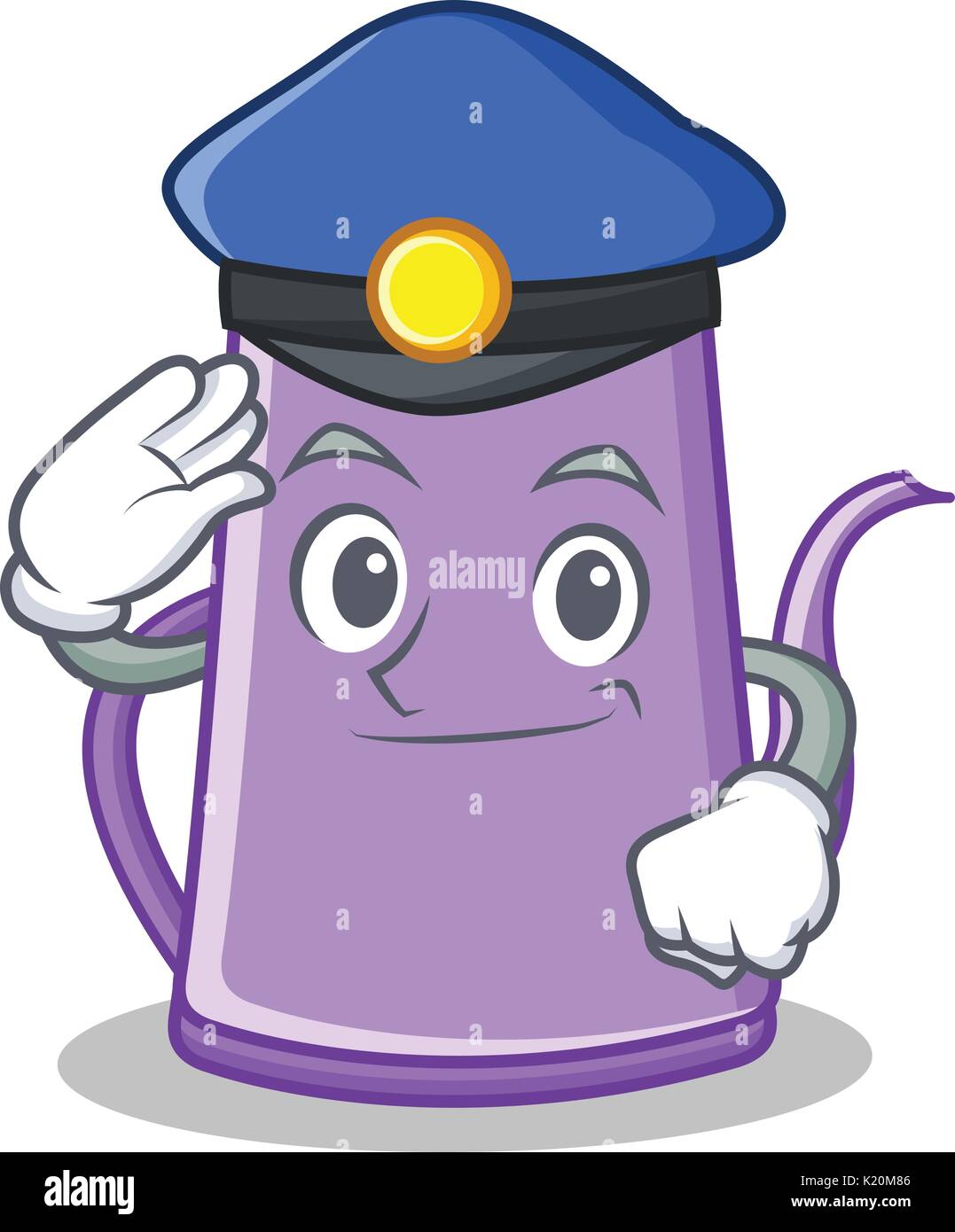 Police purple teapot character cartoon Stock Vector Image & Art Alamy