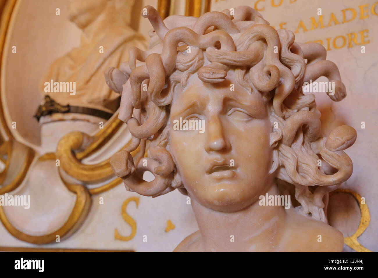 Antique works of art in the Capitoline Museum. Capitoline Hill - ROME, ITALY Stock Photo