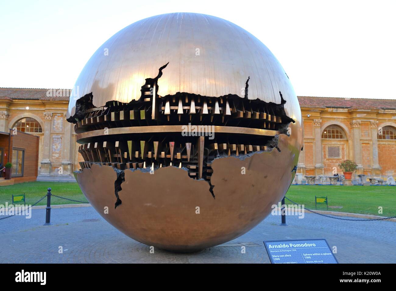 Enclosed court of the Vatican ,a bronze sculpture by Italian sculptor