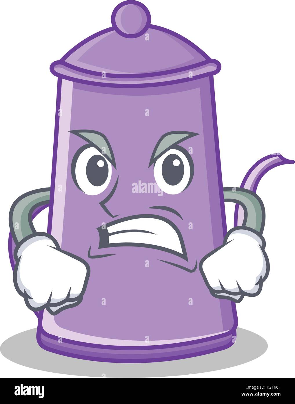 Angry purple teapot character cartoon Stock Vector Image & Art - Alamy