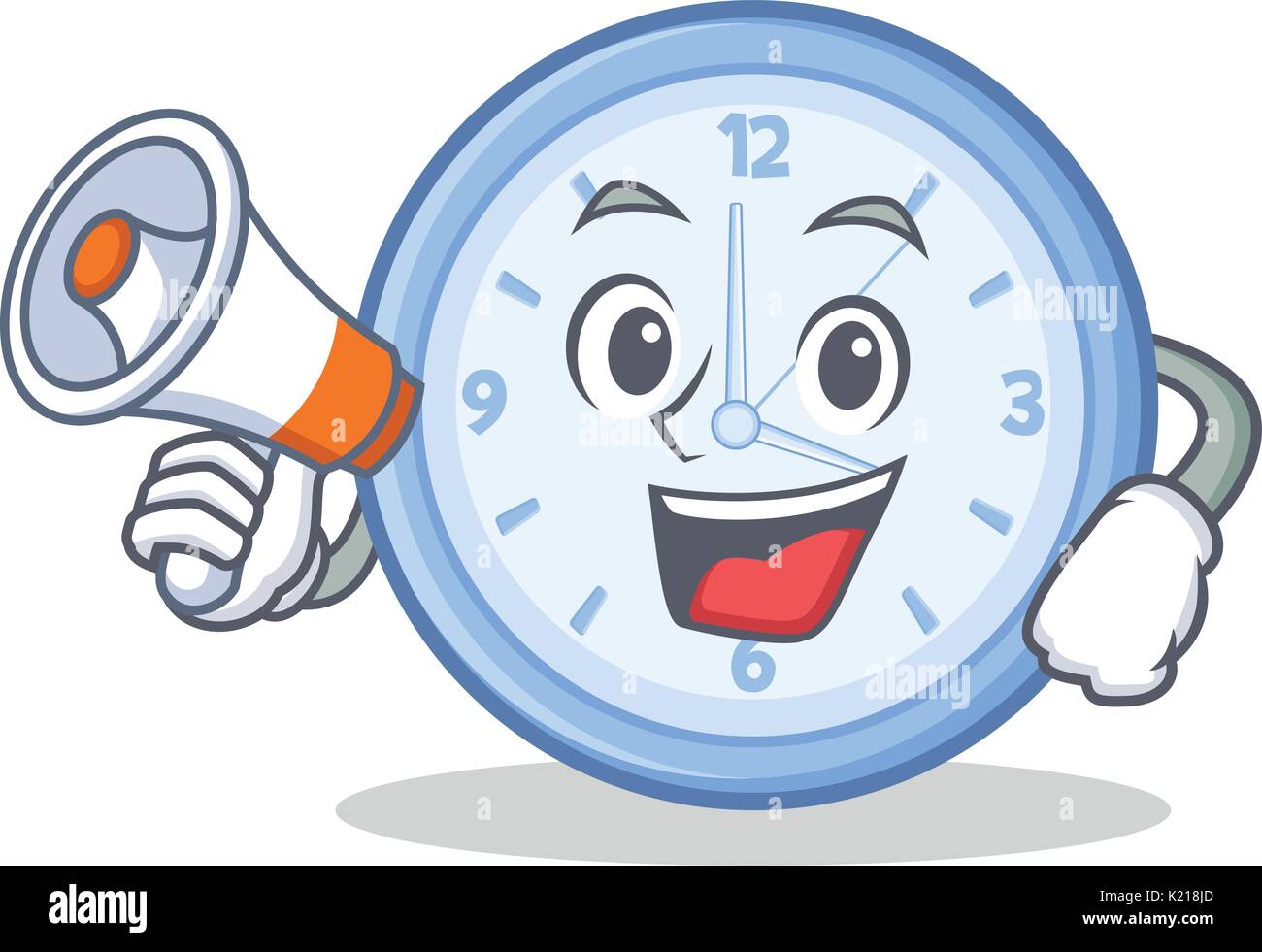 With megaphone clock character cartoon style Stock Vector Image & Art ...