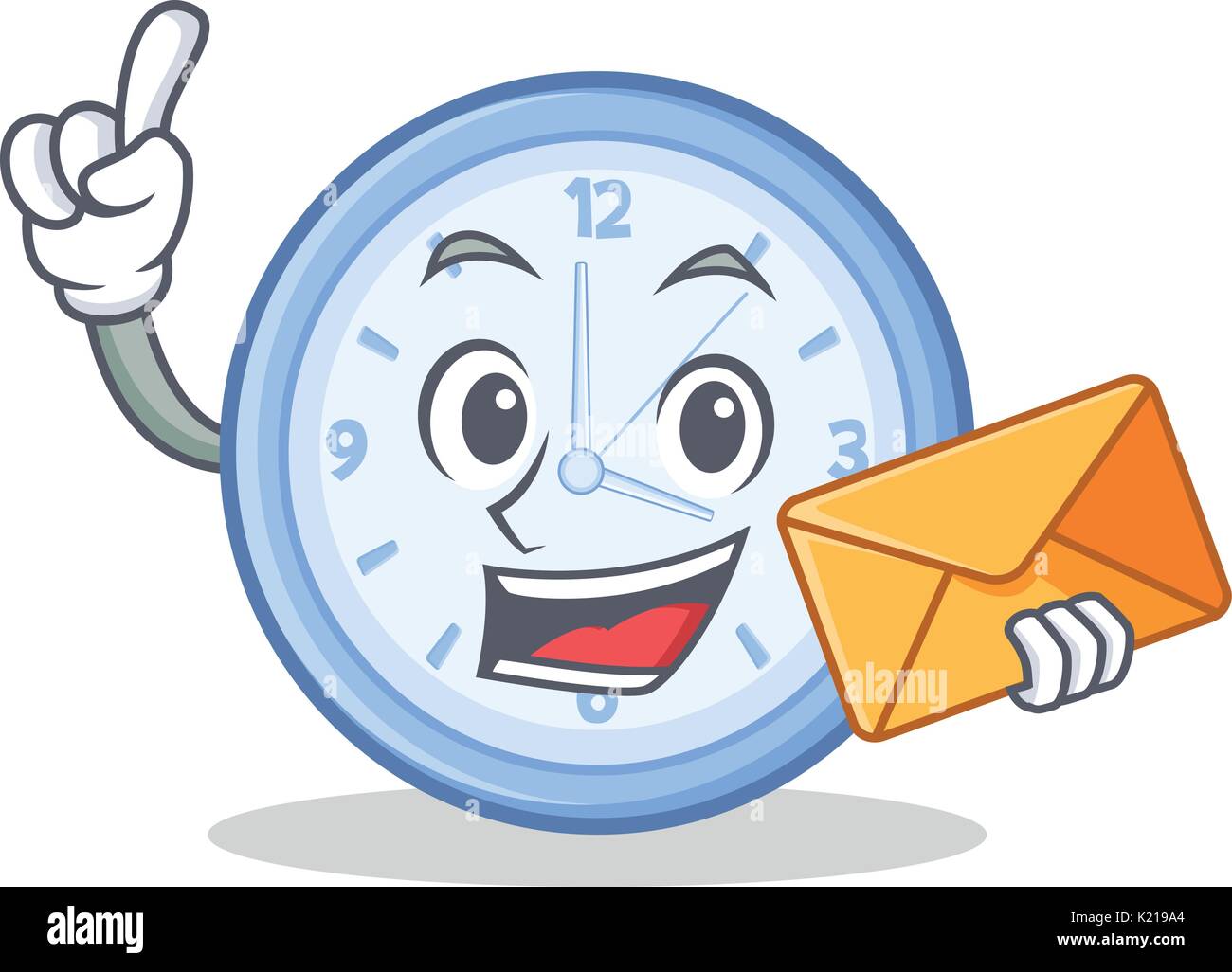 With envelope clock character cartoon style Stock Vector Image & Art ...
