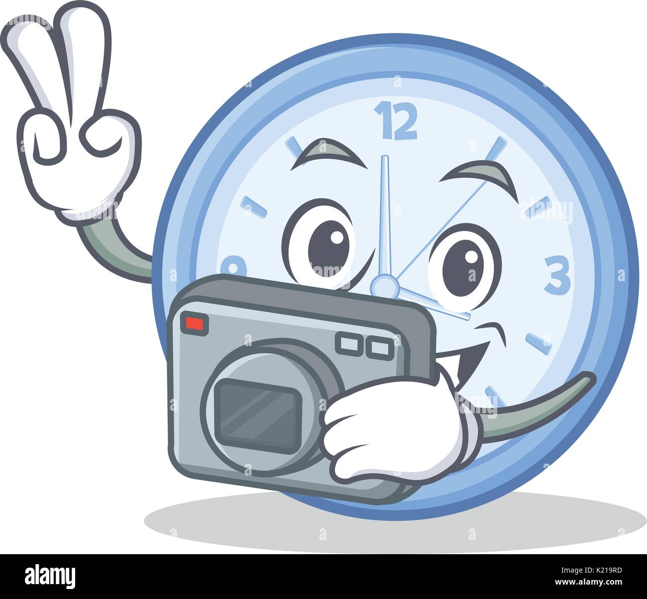 Photography clock character cartoon style Stock Vector Image & Art - Alamy