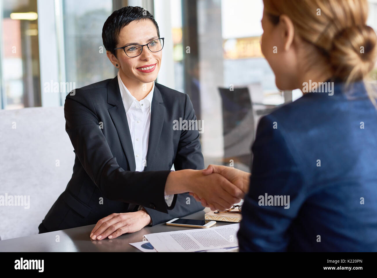 Successful Negotiations Completion Stock Photo