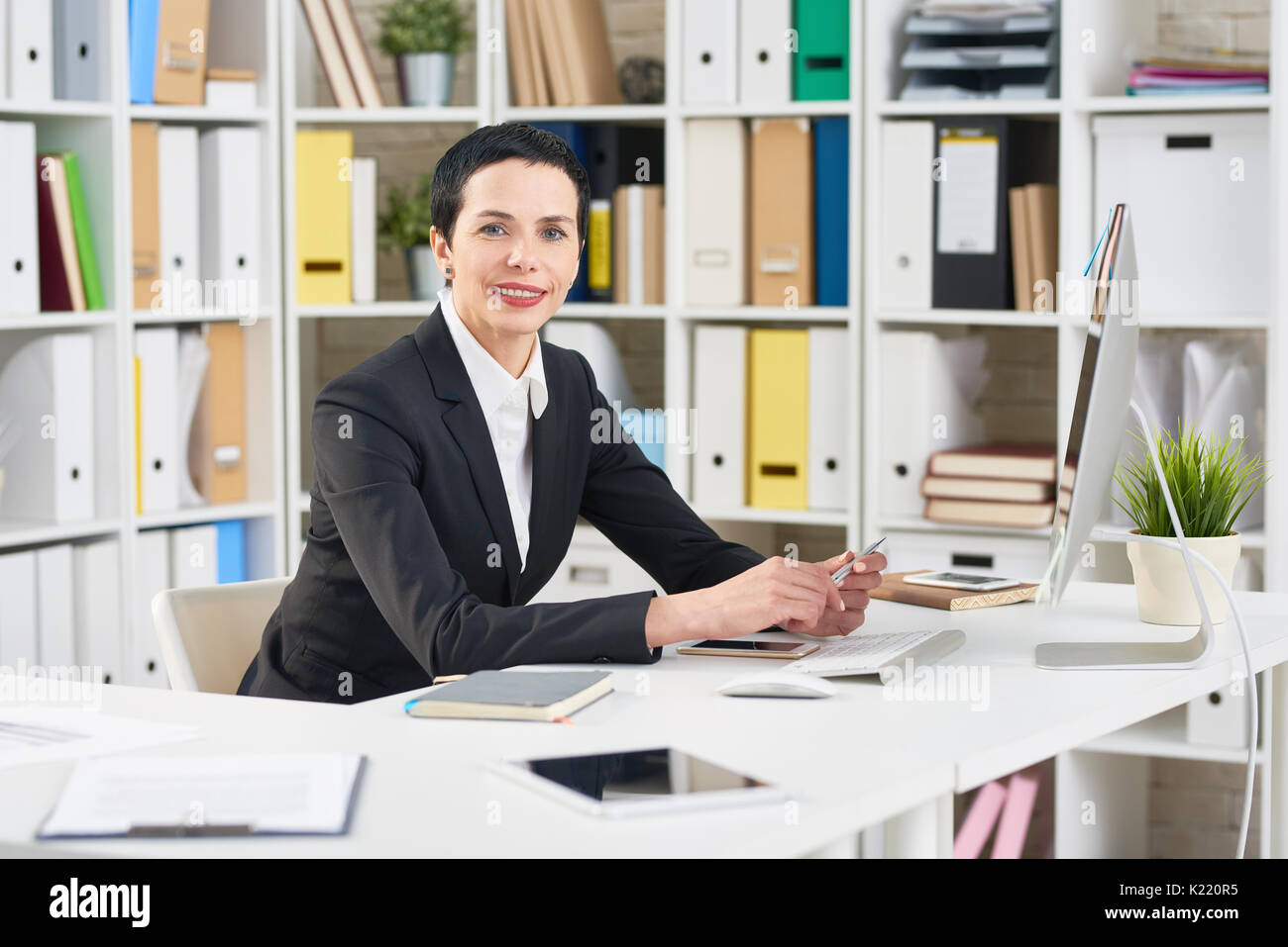 Portrait of Attractive Businesswoman Stock Photo