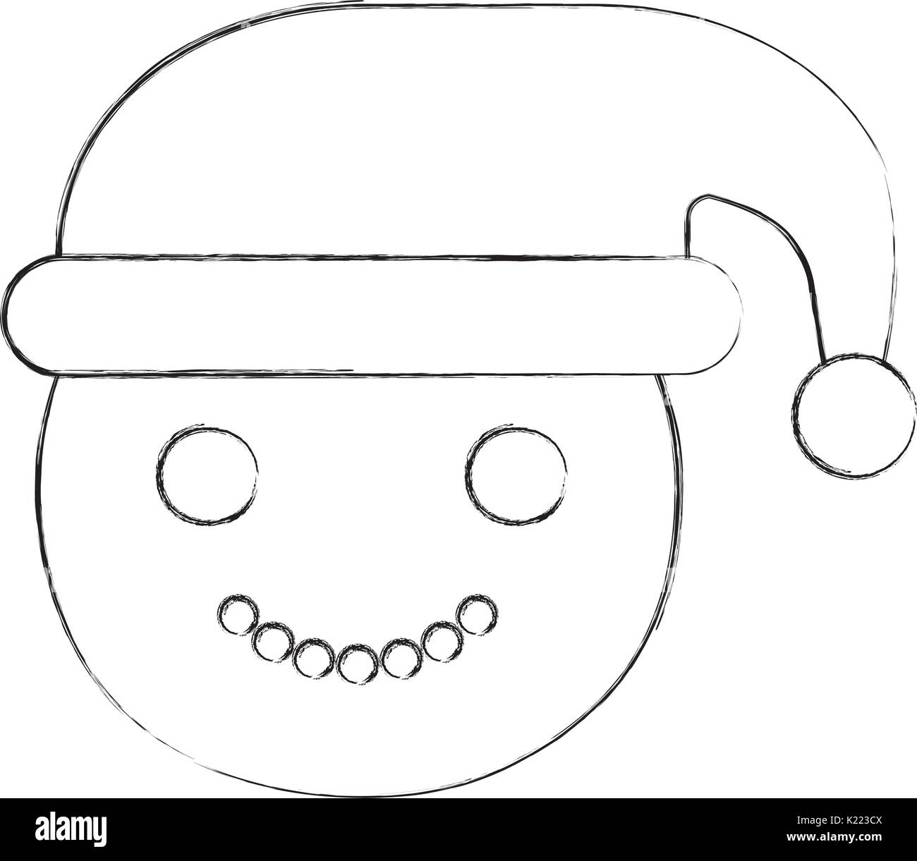 snowman head character isolated icon Stock Vector Image & Art - Alamy